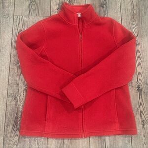 L.L. Bean Women’s Fleece Jacket – Red/Magneta – Size Small Petite (SPET)